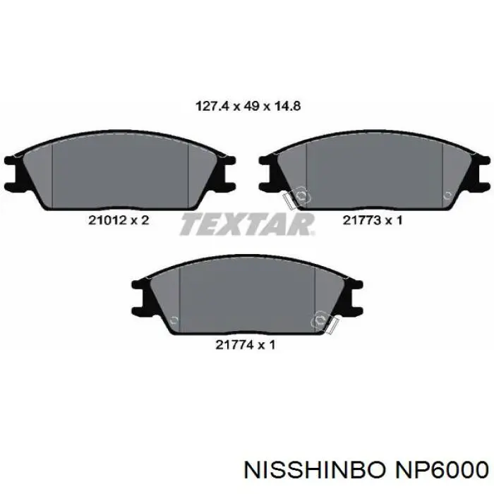 NP6000 Nisshinbo pastillas de freno delanteras