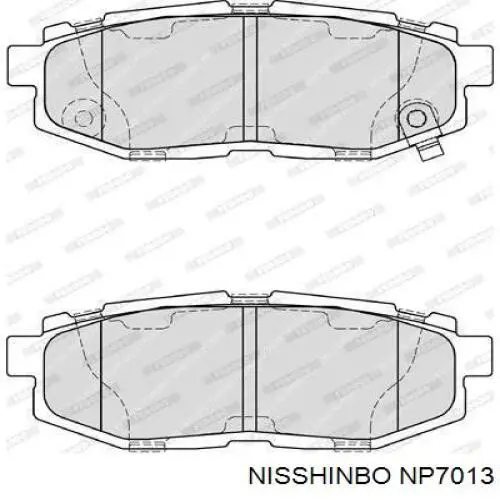 NP7013 Nisshinbo pastillas de freno traseras