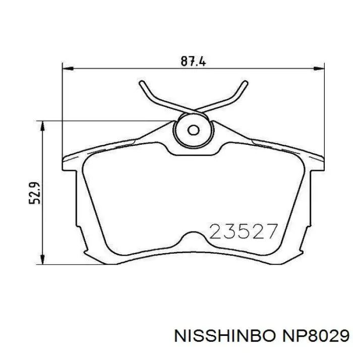 NP8029 Nisshinbo pastillas de freno traseras