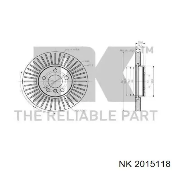 2015118 NK freno de disco delantero