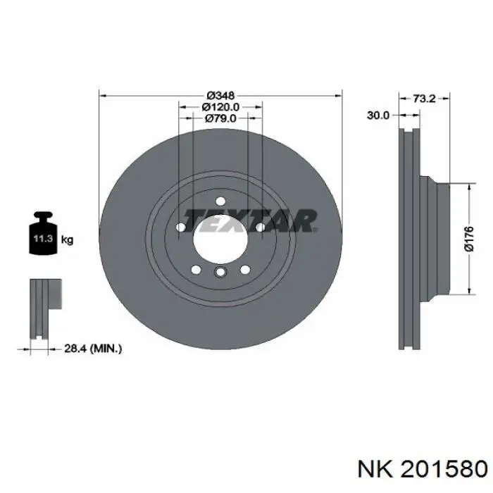 201580 NK freno de disco delantero