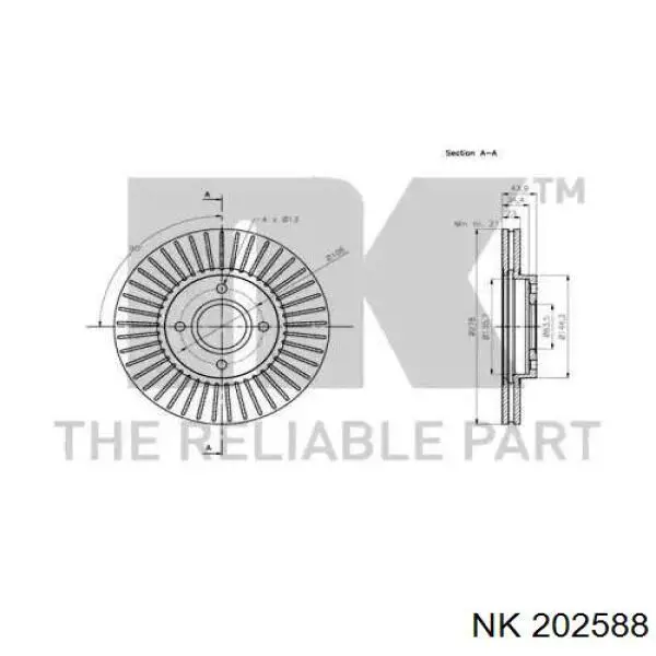 202588 NK freno de disco delantero
