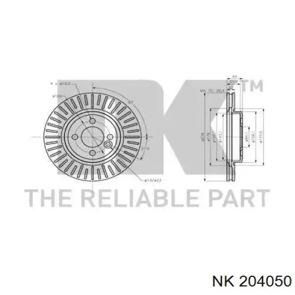 DI0149 Japan Parts freno de disco delantero