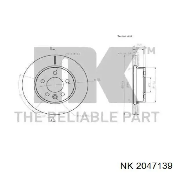2047139 NK freno de disco delantero