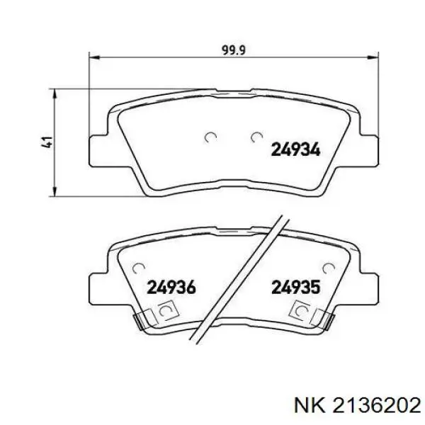 2136202 NK pinza de freno delantera derecha