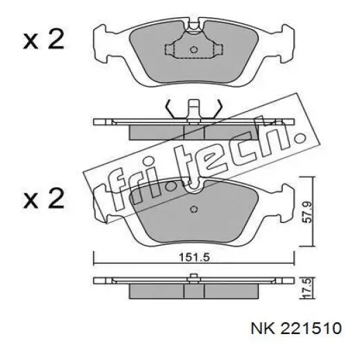 221510 NK pastillas de freno delanteras
