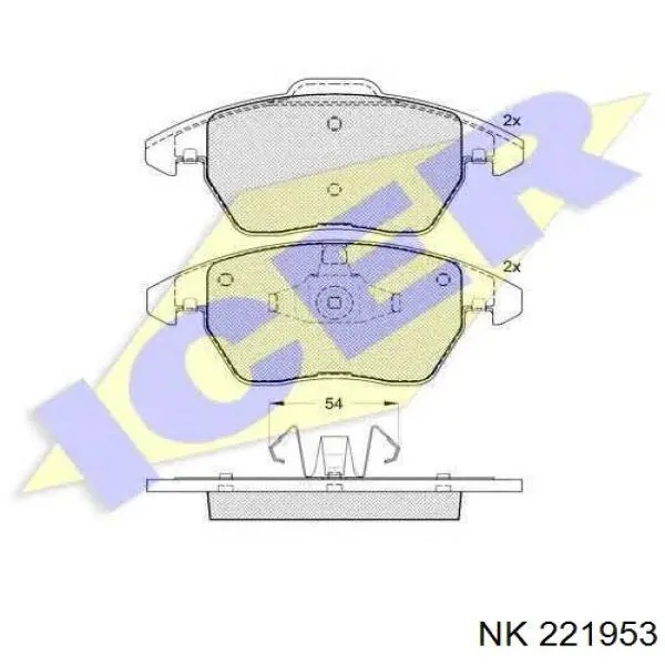 221953 NK pastillas de freno delanteras