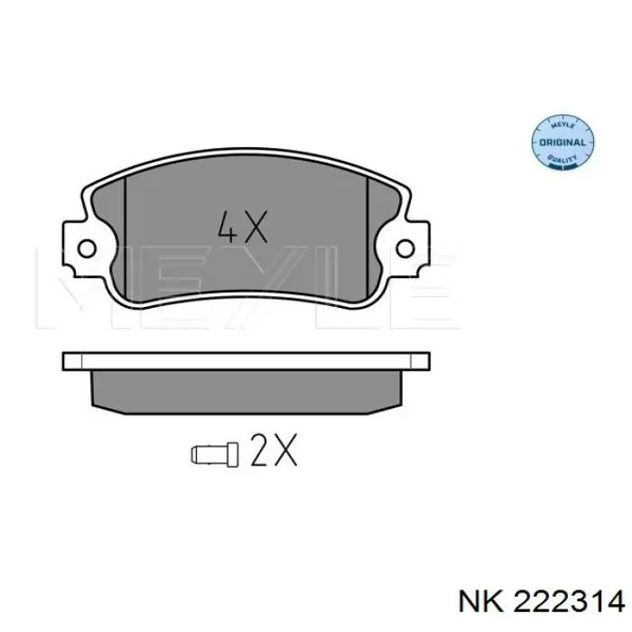 222314 NK pastillas de freno delanteras