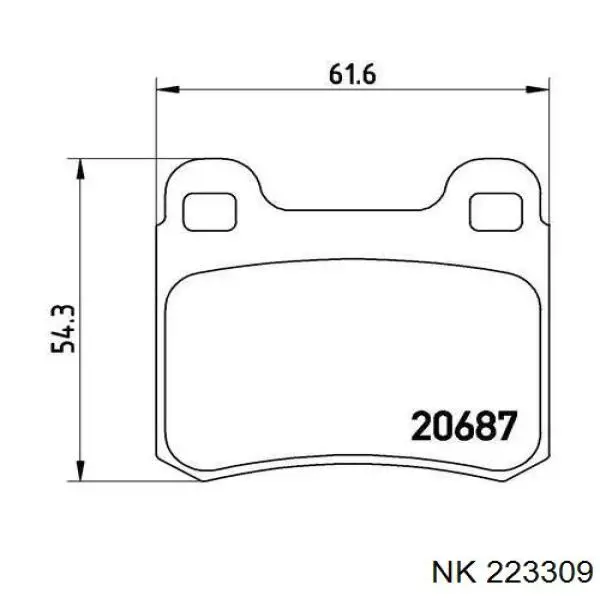 223309 NK pastillas de freno traseras