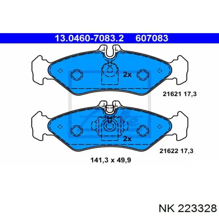 223328 NK pastillas de freno traseras