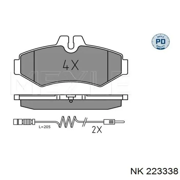 223338 NK pastillas de freno traseras