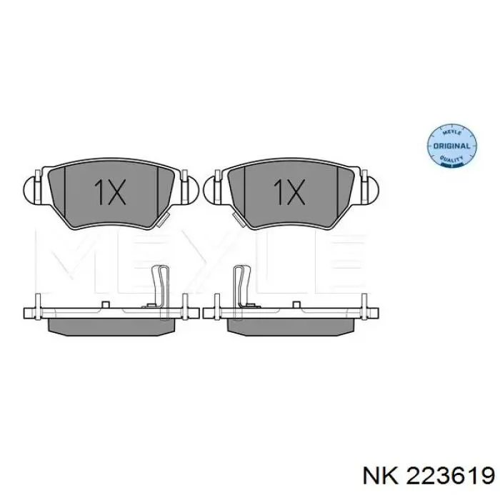 223619 NK pastillas de freno traseras