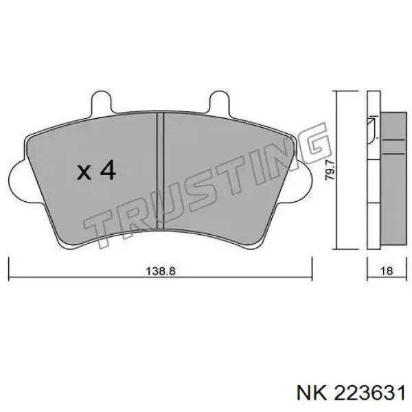 223631 NK pastillas de freno delanteras