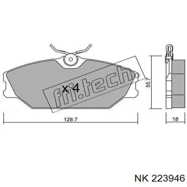 223946 NK pastillas de freno delanteras