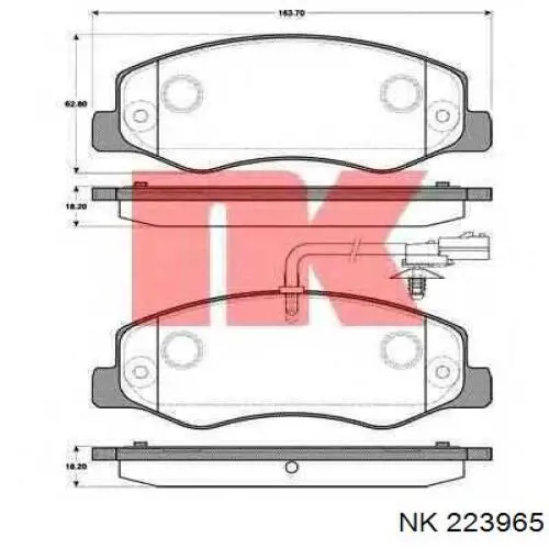 223965 NK pastillas de freno traseras