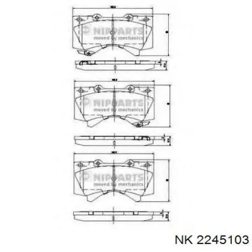 2245103 NK pastillas de freno delanteras