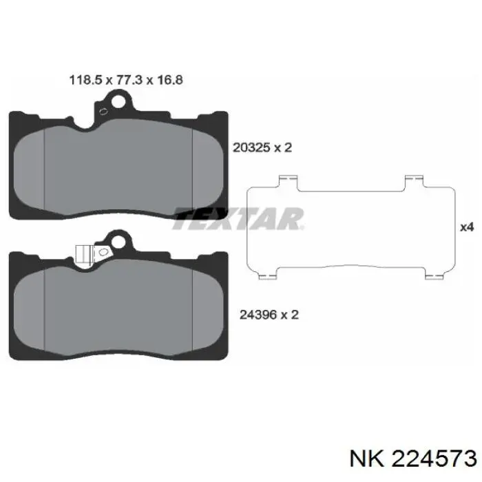 224573 NK pastillas de freno delanteras