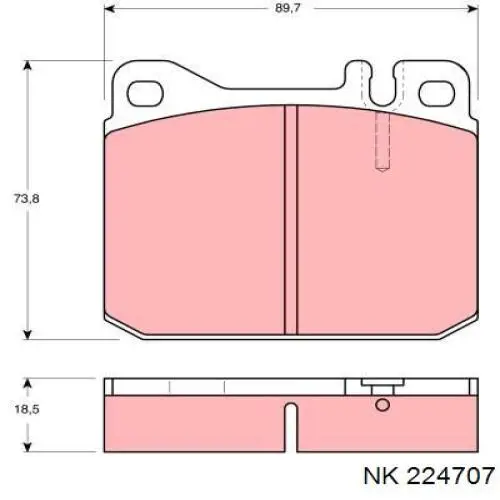 224707 NK pastillas de freno delanteras