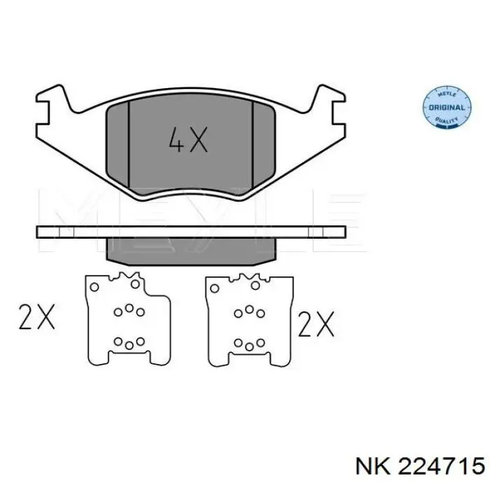 224715 NK pastillas de freno delanteras