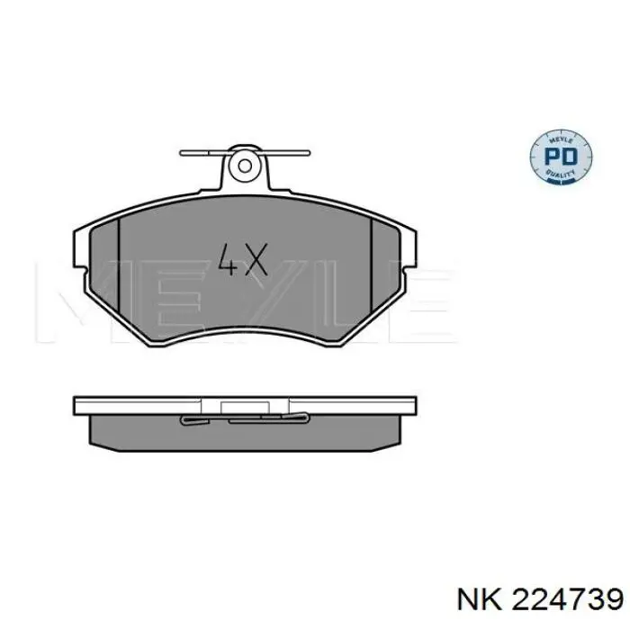 224739 NK pastillas de freno delanteras