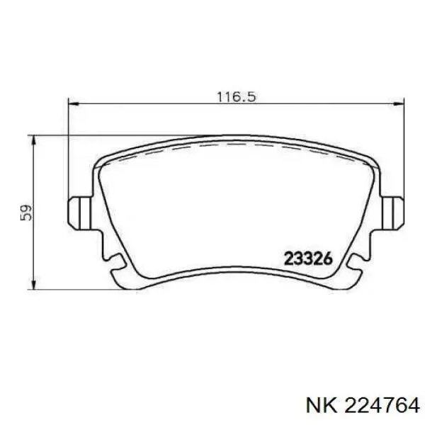 224764 NK pastillas de freno traseras