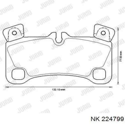 224799 NK pastillas de freno traseras