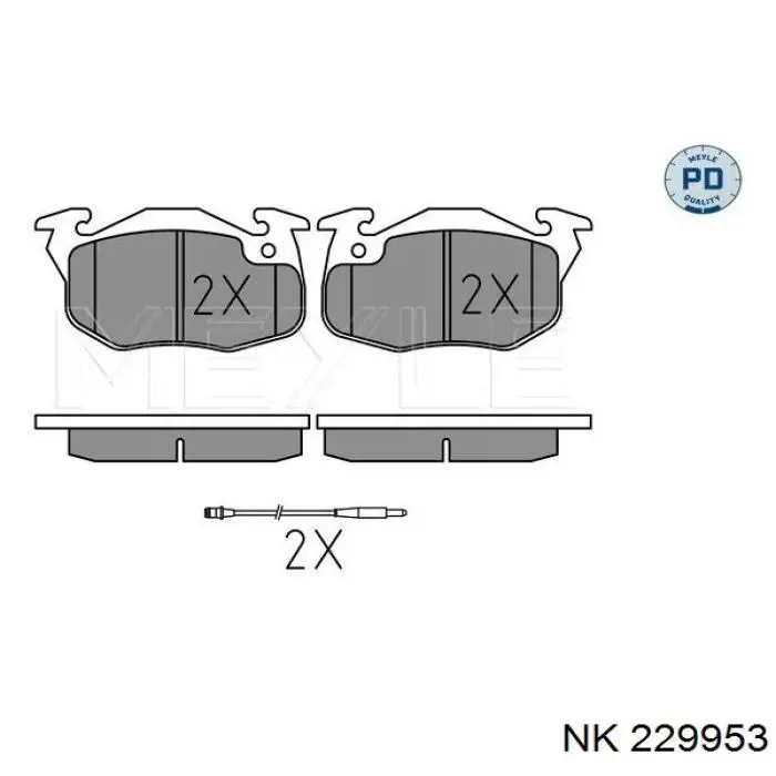 229953 NK pastillas de freno delanteras