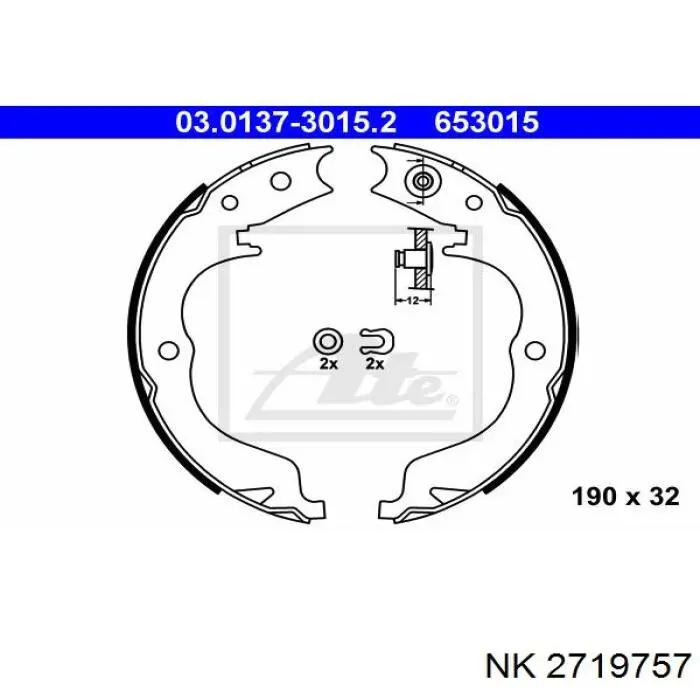 2719757 NK juego de zapatas de frenos, freno de estacionamiento