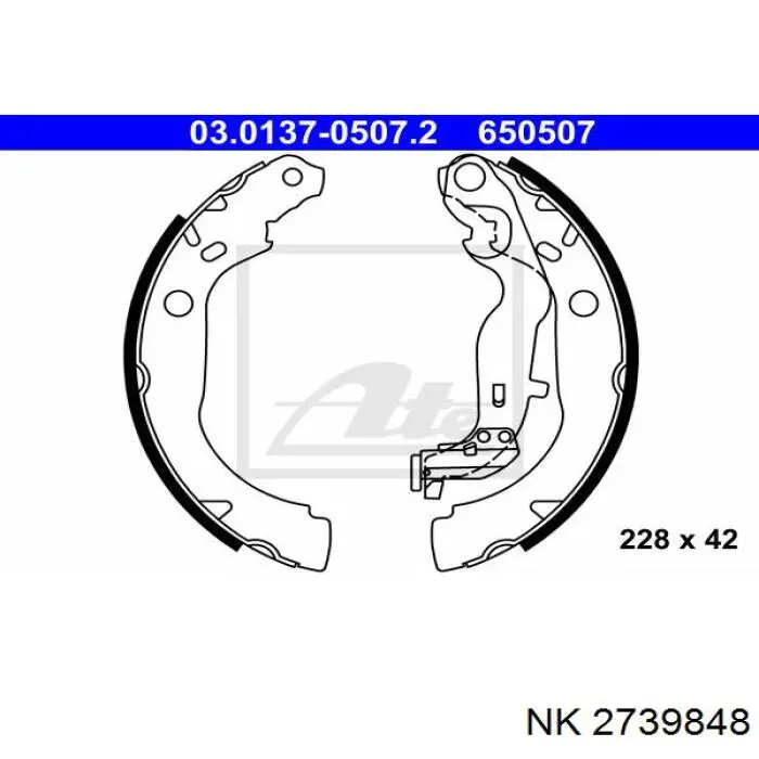 2739848 NK zapatas de frenos de tambor traseras