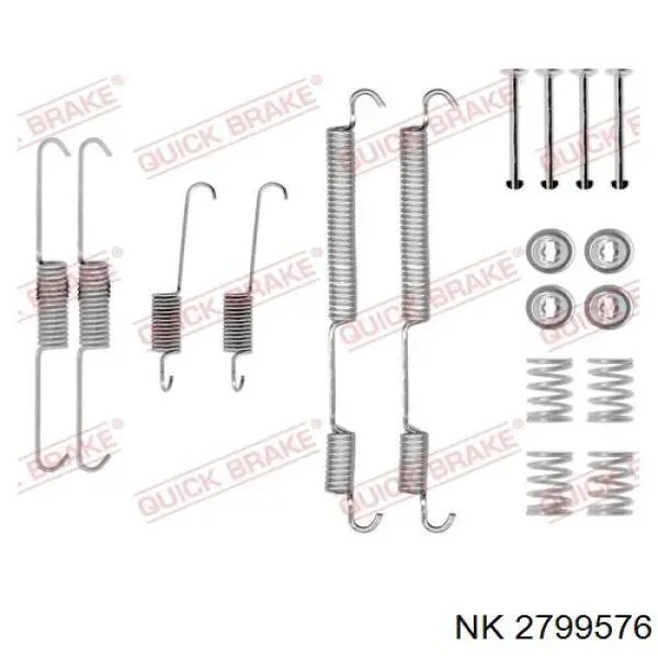 2799576 NK zapatas de frenos de tambor traseras