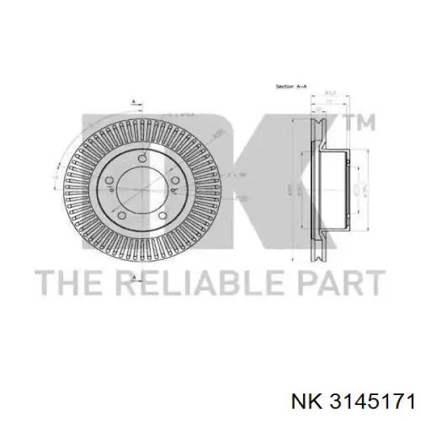 3145171 NK freno de disco delantero