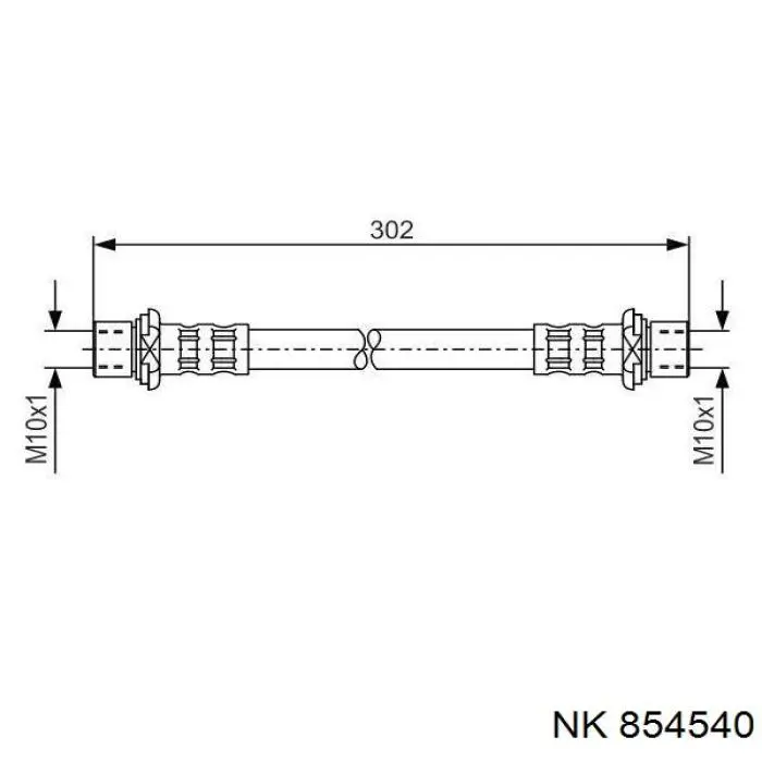 854540 NK tubo flexible de frenos trasero