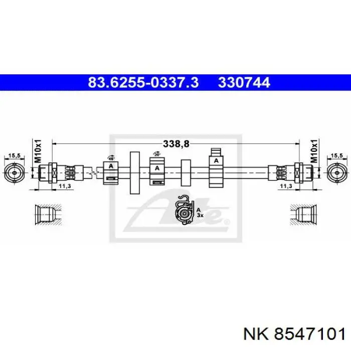 8547101 NK latiguillo de freno delantero