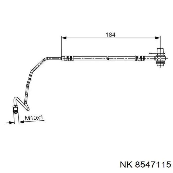 8547115 NK tubo flexible de frenos trasero izquierdo