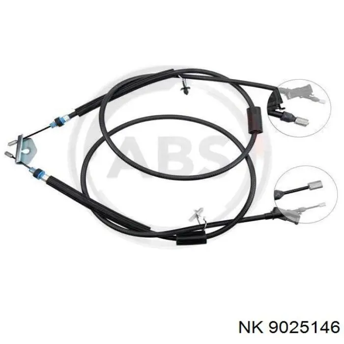 9025146 NK cable de freno de mano trasero derecho/izquierdo