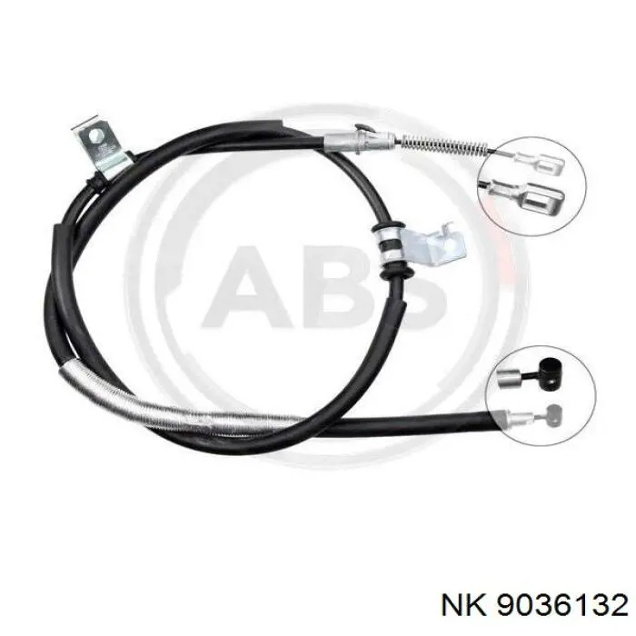 9036132 NK cable de freno de mano trasero derecho