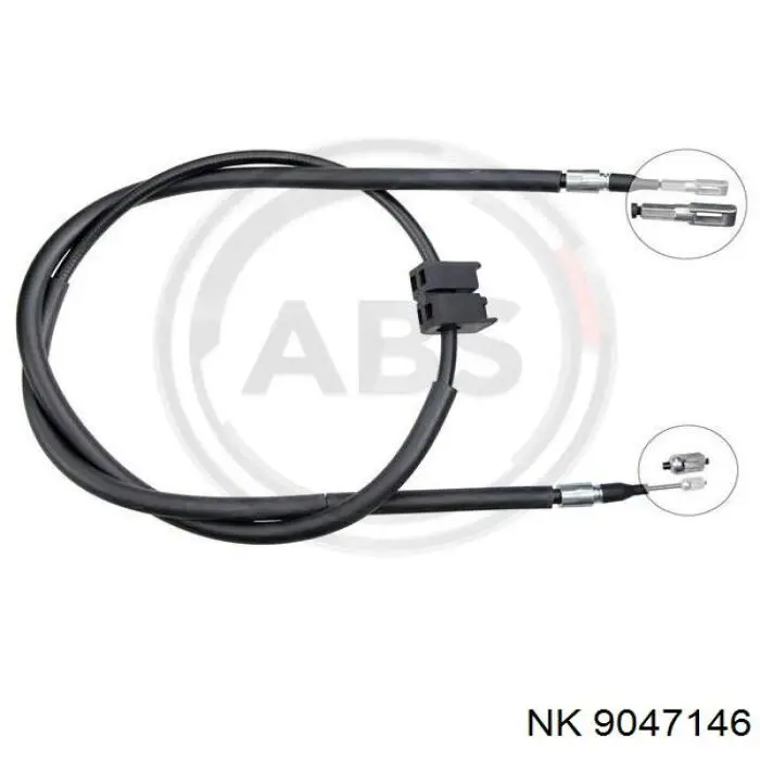 9047146 NK cable de freno de mano trasero derecho