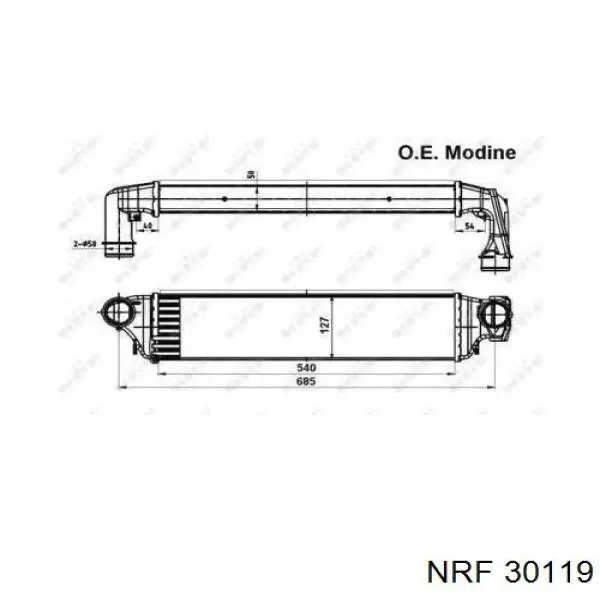  Radiador de aire de admisión para BMW 3 E46