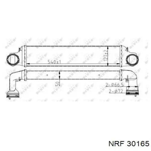 30165 NRF radiador de aire de admisión