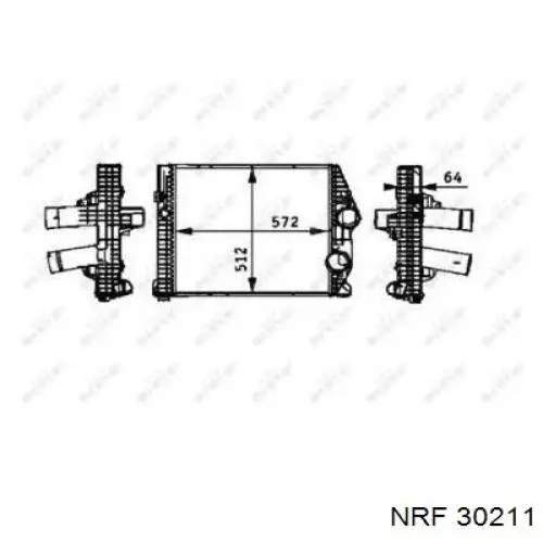  Radiador de aire de admisión para MERCEDES BENZ TRUCK TRUCK ATEGO 1 