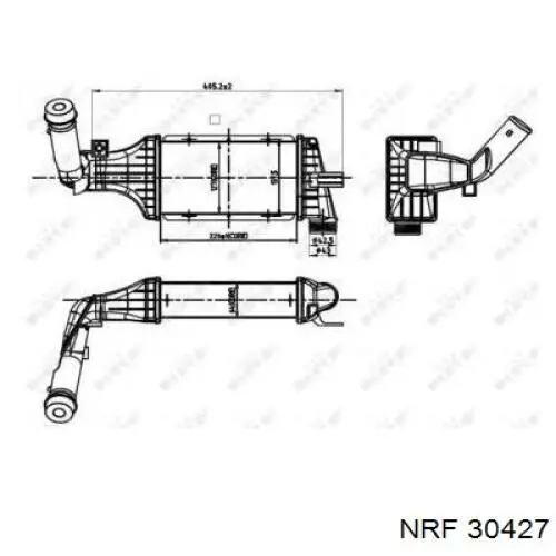  Radiador de aire de admisión para Opel Zafira F75