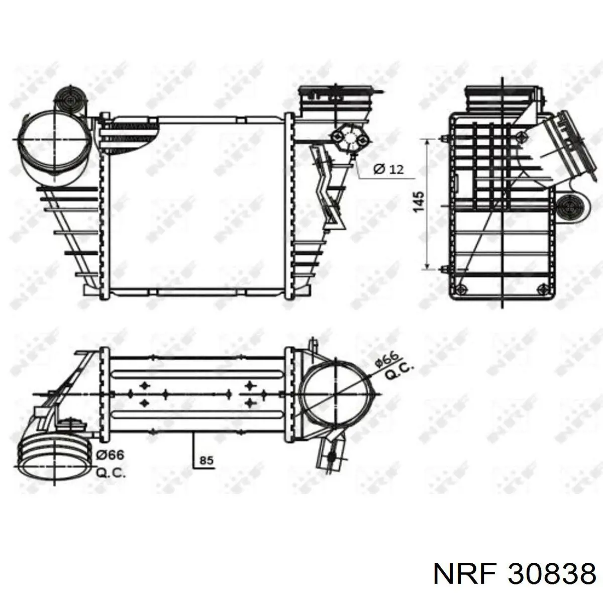 30838 NRF radiador de aire de admisión