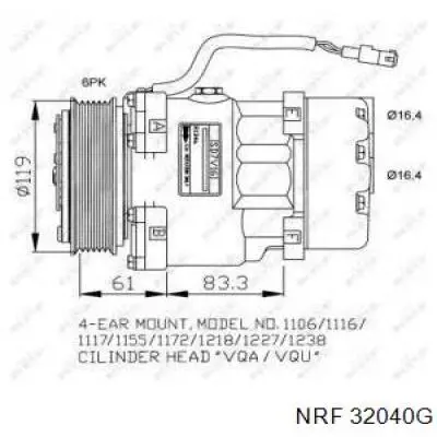 32040G NRF compresor de aire acondicionado