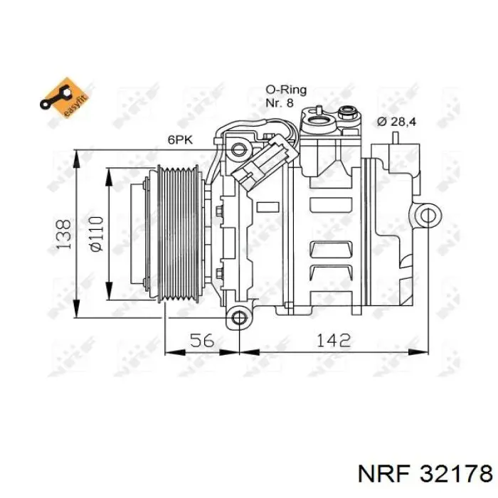 24416178 Opel compresor de aire acondicionado