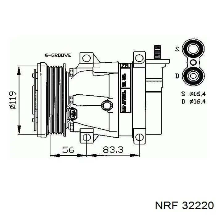  Compresor de aire acondicionado para Chevrolet Aveo T200