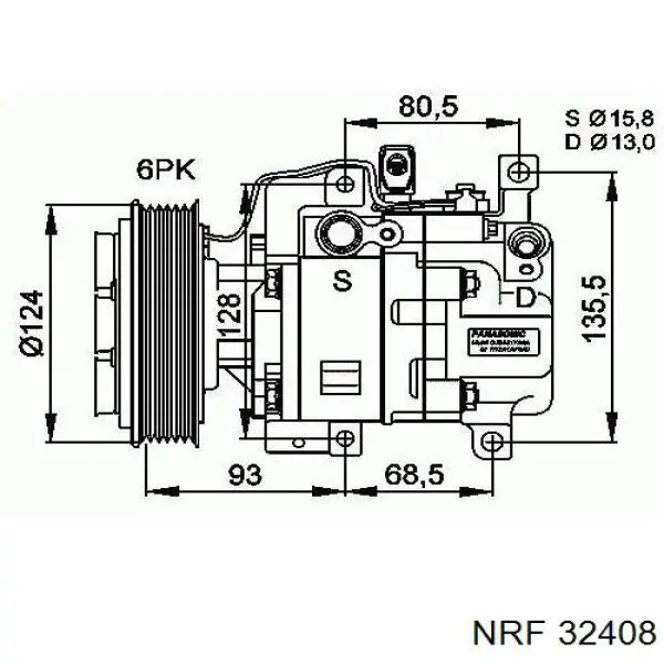  Compresor de aire acondicionado para Mazda 3 BK12