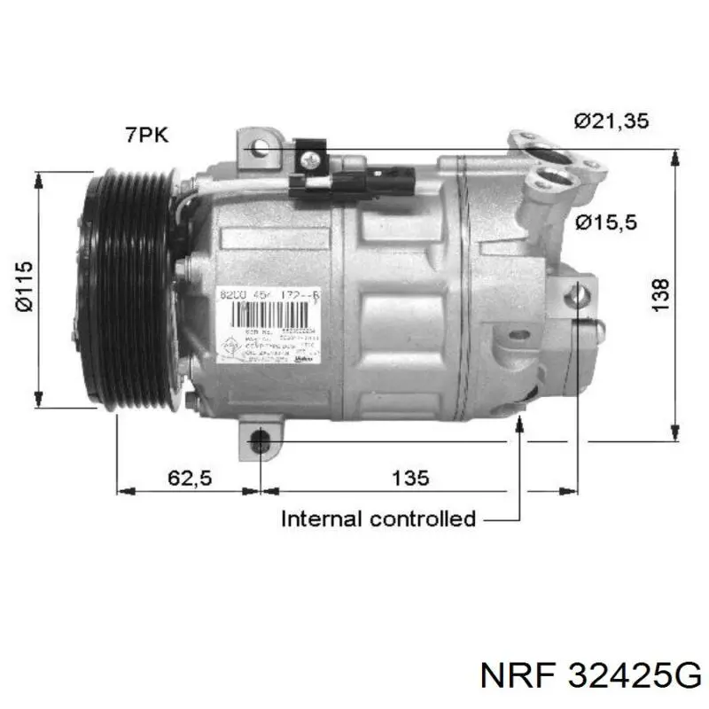 7711368772 Renault (RVI) compresor de aire acondicionado