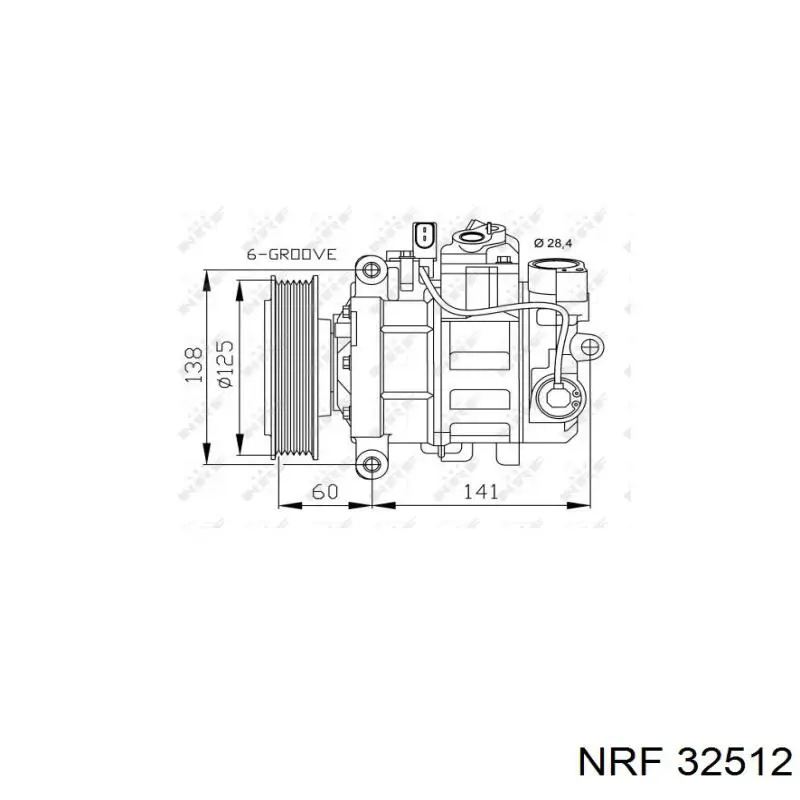 32512 NRF compresor de aire acondicionado