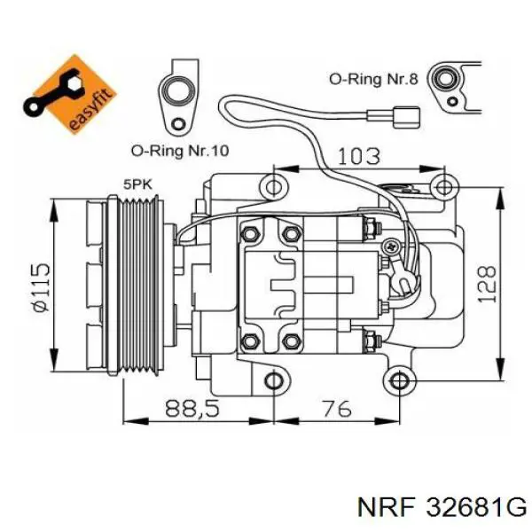 32681G NRF compresor de aire acondicionado