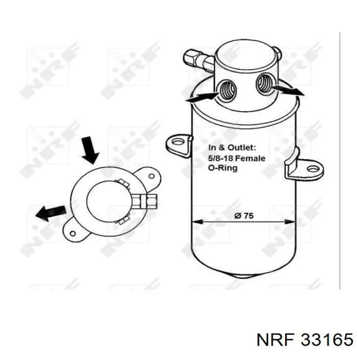 261529 REMA-PARTS receptor-secador del aire acondicionado